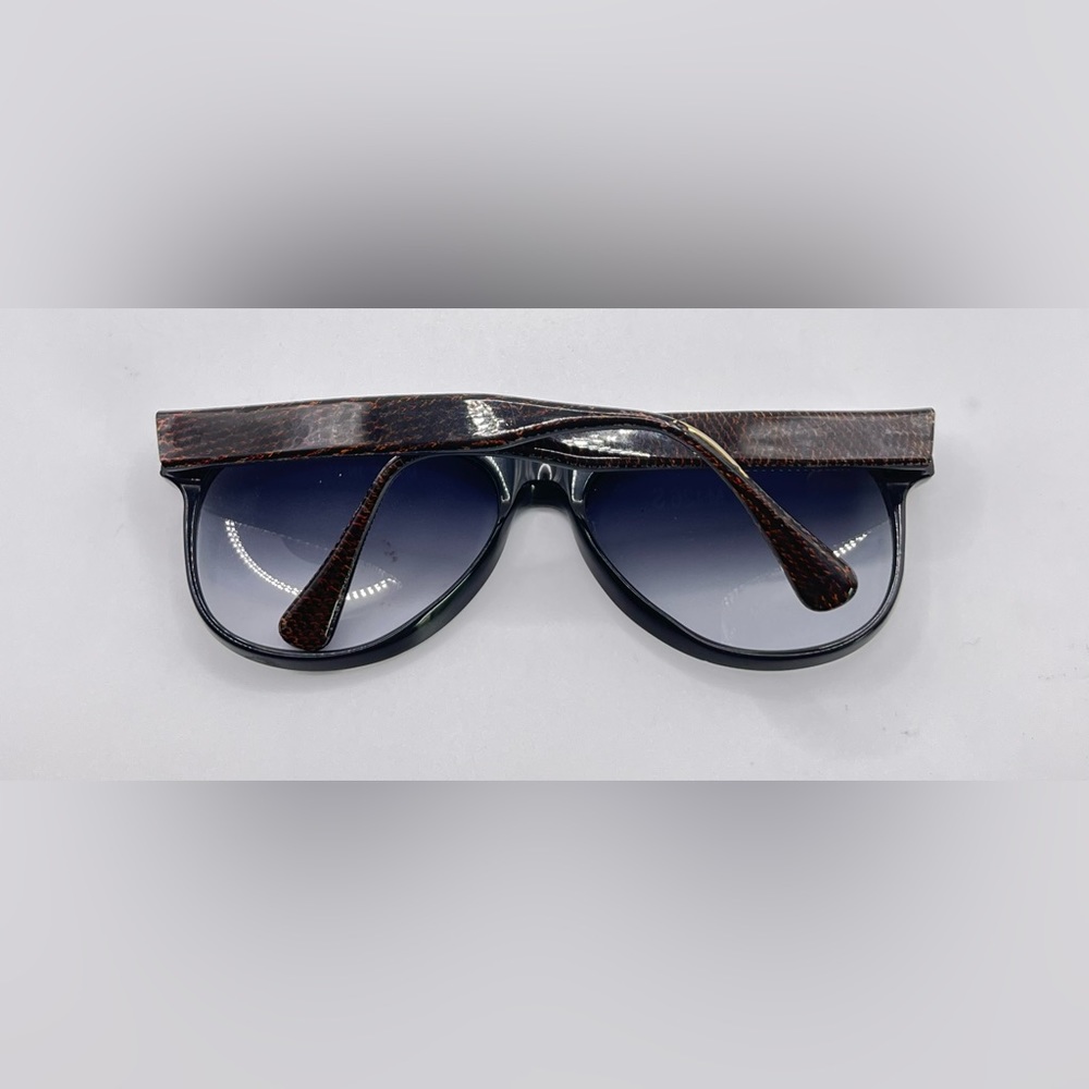 Vintage Missoni M126S Black Brown Oval Sunglasses Frames - Picture 4 of 8
